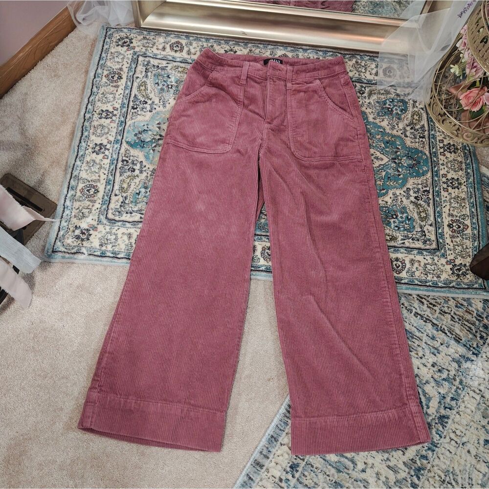 Pink Mauve Wide Leg Corduroy Pants size 4 a.n.a